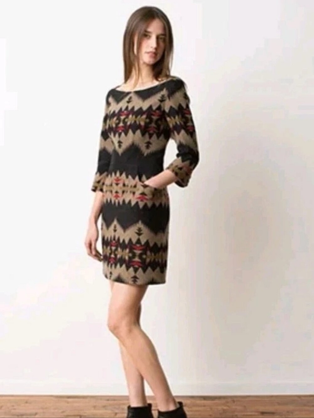 RARE Pendleton 2013 Portland Collection Wool Mini Dress XS Aztec WESTERN cowgirl